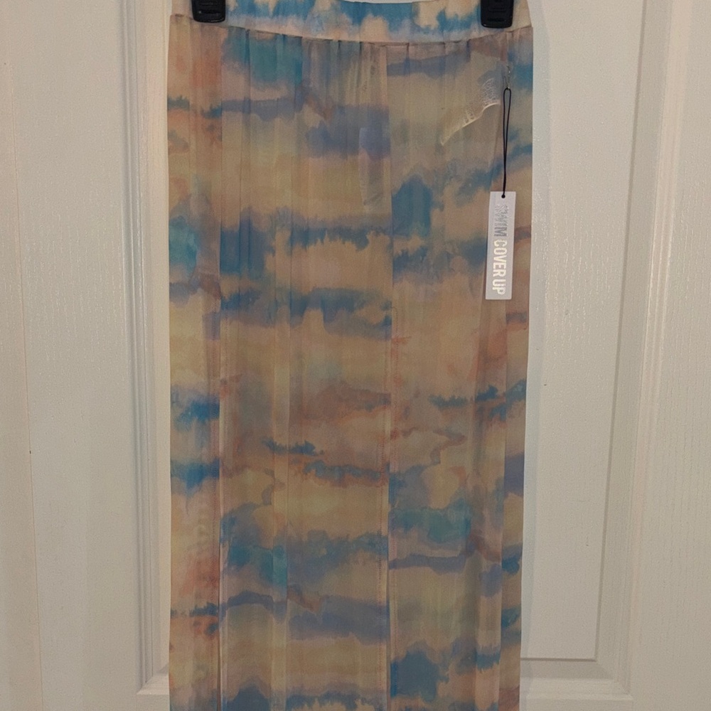 Forever 21 Blue and Tan Maxi Skirt